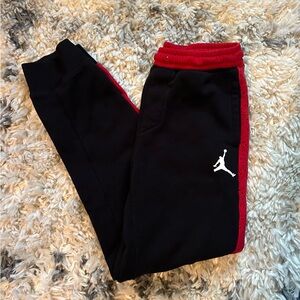 Jordan Kids Black and Red Sweatpants